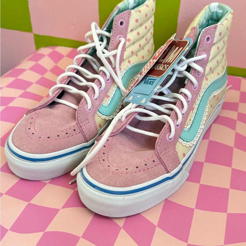 NWT- Toy Story Vans Bo Peep - Pastel Pink and Teal High-Tops size 6 W